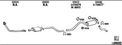WALKER VO20001 система выпуска ог на VOLVO 340-360 (343, 345)