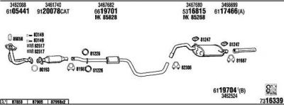 WALKER VO44030 система выпуска ог на VOLVO 460 L (464)