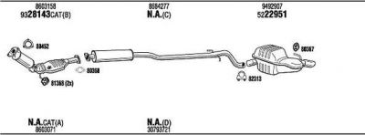 WALKER VOH18223 система выпуска ог на VOLVO S60 I