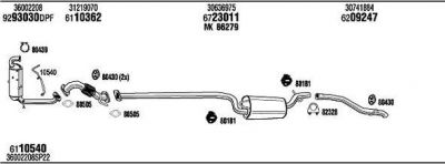 WALKER VOK018601BA система выпуска ог на VOLVO S40 II (MS)