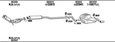 WALKER VOT18221 система выпуска ог на VOLVO V70 II (SW)