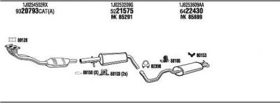 WALKER VW20647 система выпуска ог на VW GOLF IV (1J1)