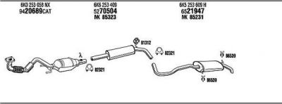 WALKER VW20680 система выпуска ог на VW POLO CLASSIC (6KV2)