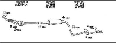 WALKER VW20704 система выпуска ог на VW POLO Variant (6KV5)