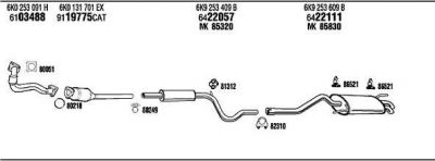 WALKER VW21025 система выпуска ог на VW CADDY II фургон (9K9A)