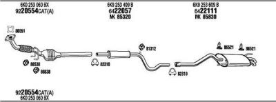 WALKER VW21057 система выпуска ог на VW CADDY II фургон (9K9A)
