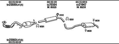 WALKER VW26081 система выпуска ог на VW POLO CLASSIC (6KV2)