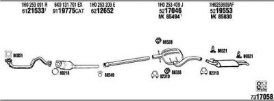 WALKER VW36128 система выпуска ог на VW GOLF III (1H1)