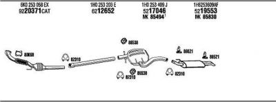 WALKER VW36149 система выпуска ог на VW GOLF III (1H1)