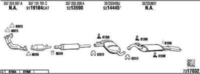 WALKER VW80326 система выпуска ог на VW PASSAT Variant (3A5, 35I)
