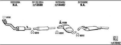 WALKER VW80328 система выпуска ог на VW PASSAT Variant (3A5, 35I)
