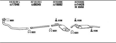 WALKER VW80331 система выпуска ог на VW PASSAT Variant (3A5, 35I)