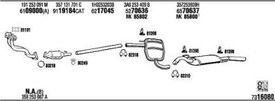 WALKER VW80333 система выпуска ог на VW PASSAT Variant (3A5, 35I)