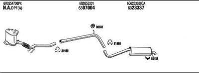 WALKER VWH32819 система выпуска ог на VW POLO (6R, 6C)