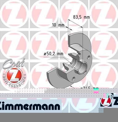 Zimmermann 100.1229.20 тормозной диск на AUDI A4 Avant (8D5, B5)