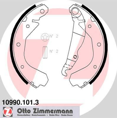 Zimmermann 10990.101.3 комплект тормозных колодок на OPEL KADETT E кабрио (43B_)