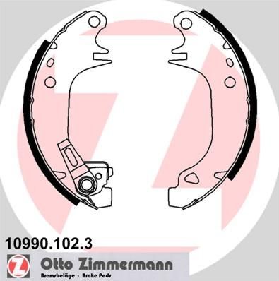 Zimmermann 10990.102.3 комплект тормозных колодок на PEUGEOT 205 II (20A/C)