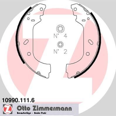 Zimmermann 10990.111.6 комплект тормозных колодок на PEUGEOT 806 (221)