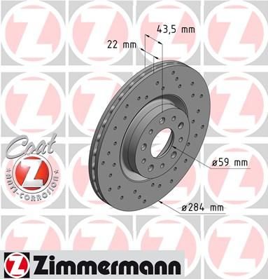 Zimmermann 110.2207.52 тормозной диск на FIAT DOBLO c бортовой платформой/ходовая часть (263)