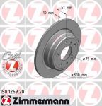 ZIMMERMANN ДИСК ТОРМ E34/R/300*10 ЗАД. НЕ ВЕНТ 88-97 (150126720)