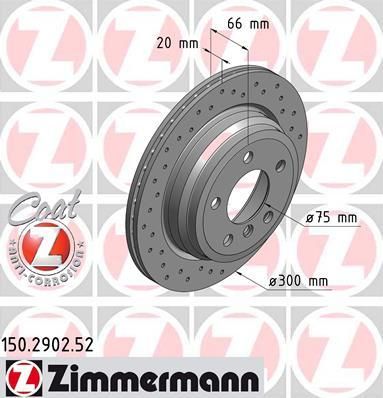 Zimmermann 150.2902.52 тормозной диск на 4 Gran Coupe (F36)