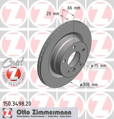 Zimmermann 150.3498.20 тормозной диск на 2 купе (F22, F87)