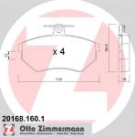 Zimmermann 20168.160.1 комплект тормозных колодок, дисковый тормоз на VW PASSAT Variant (3A5, 35I)