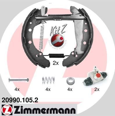 Zimmermann 20990.105.2 комплект тормозных колодок на VW GOLF III (1H1)