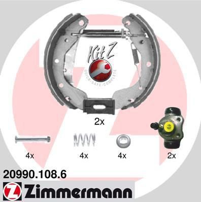 Zimmermann 20990.108.6 комплект тормозных колодок на OPEL ASTRA F Наклонная задняя часть (53_, 54_, 58_, 59_)