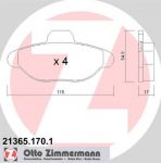 Zimmermann 21365.170.1 комплект тормозных колодок, дисковый тормоз на FIAT CINQUECENTO (170)