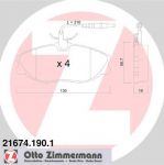 ZIMMERMANN Комплект тормозных колодок, диско (21674.190.1)
