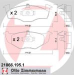 Zimmermann 21866.195.1 комплект тормозных колодок, дисковый тормоз на VW POLO Variant (6KV5)