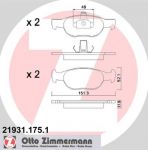 Zimmermann 21931.175.1 комплект тормозных колодок, дисковый тормоз на FIAT PUNTO (188)