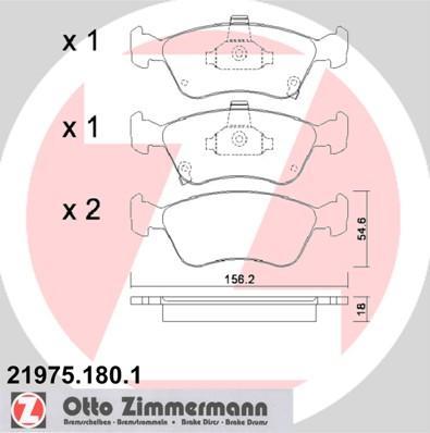 ZIMMERMANN Колодки торм.пер. Toyota Avensis (21975.180.1)