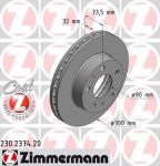 Zimmermann 230.2374.20 тормозной диск на FIAT DUCATO c бортовой платформой/ходовая часть (250, 290)
