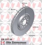 Zimmermann 230.2377.00 тормозной диск на FIAT ULYSSE (179AX)