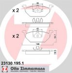 ZIMMERMANN КОЛОДКИ ТОРМ VW GOLF IV/A3/SKO OCTAVIA ПЕР БЕЗ ДАТ (23130.195.1)