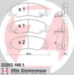 Zimmermann 23253.160.1 комплект тормозных колодок, дисковый тормоз на SUZUKI IGNIS II