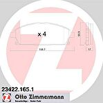 ZIMMERMANN Колодки торм.пер. (23422.165.1)