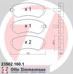 Zimmermann 23502.160.1 комплект тормозных колодок, дисковый тормоз на NISSAN ALMERA I (N15)