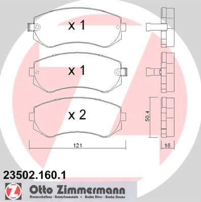 Zimmermann 23502.160.1 комплект тормозных колодок, дисковый тормоз на NISSAN ALMERA I (N15)