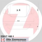Zimmermann 23517.160.1 комплект тормозных колодок, дисковый тормоз на FIAT LINEA (323)