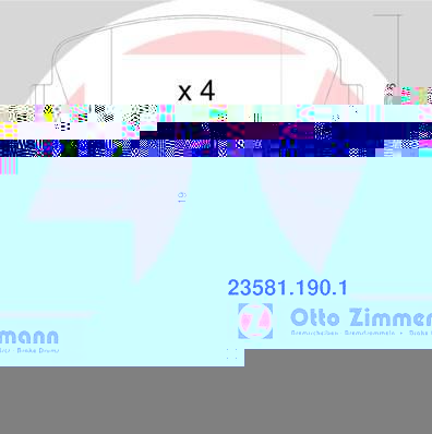 ZIMMERMANN Комплект тормозных колодок, диско (23581.190.1)