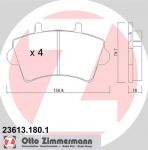 Zimmermann 23613.180.1 комплект тормозных колодок, дисковый тормоз на NISSAN INTERSTAR c бортовой платформой/ходовая часть