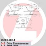 ZIMMERMANN Комплект тормозных колодок, диско (23801.200.1)