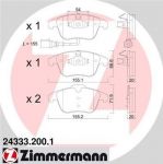 ZIMMERMANN КОМПЛЕКТ ТОРМОЗНЫХ КОЛОДОК, ДИСКОВЫЙ ТОРМОЗ (24333.200.1)