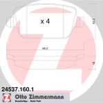 ZIMMERMANN КОМПЛЕКТ ТОРМОЗНЫХ КОЛОДОК, ДИСКОВЫЙ ТОРМОЗ (24537.160.1)