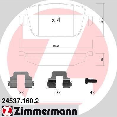 ZIMMERMANN Колодки торм.зад. (24537.160.2)