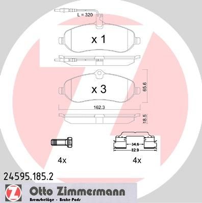 ZIMMERMANN Колодки торм.пер. (24595.185.2)
