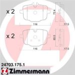 ZIMMERMANN КОМПЛЕКТ ТОРМОЗНЫХ КОЛОДОК, ДИСКОВЫЙ ТОРМОЗ (24703.175.1)